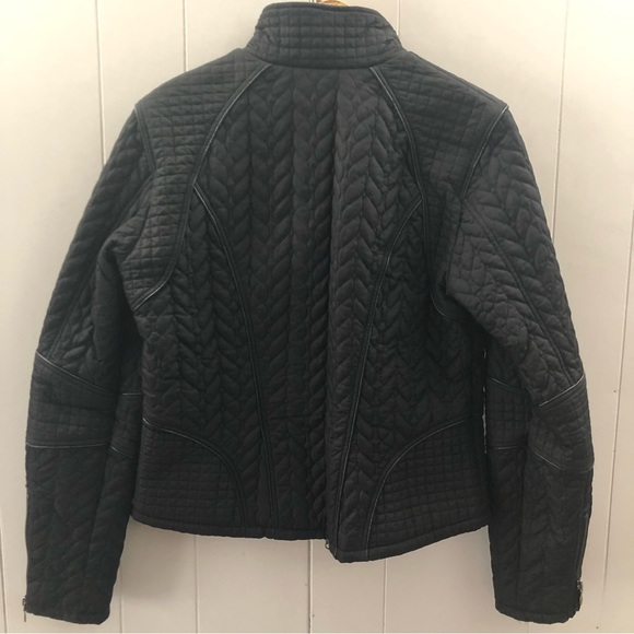 HARLEY Davidson Sz M Black Quilted Jacket - Picture 8 of 16